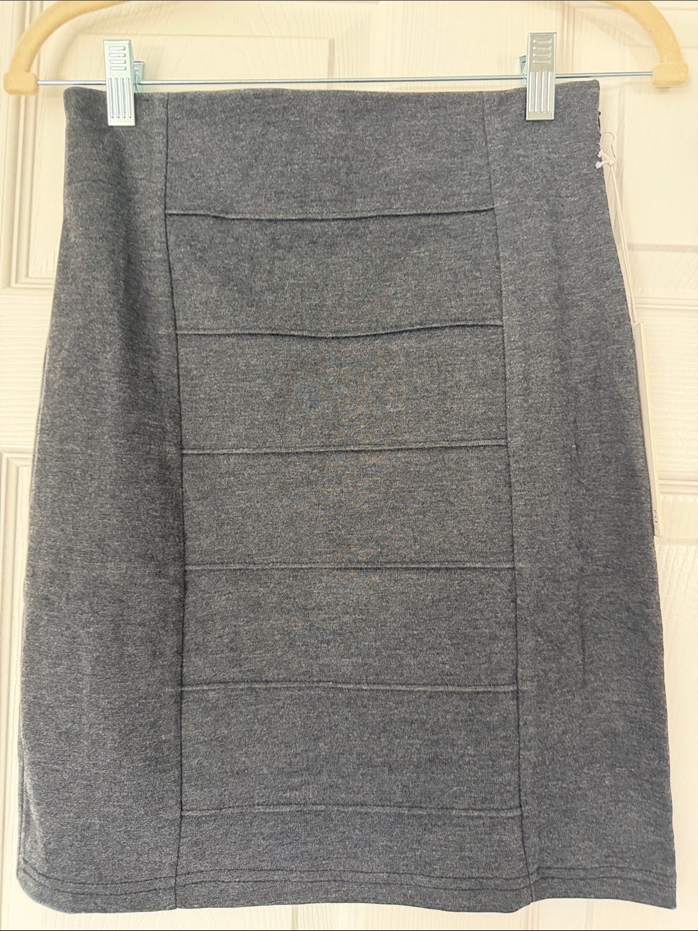 Classic Gray Womens Pencil Skirt with side zipper